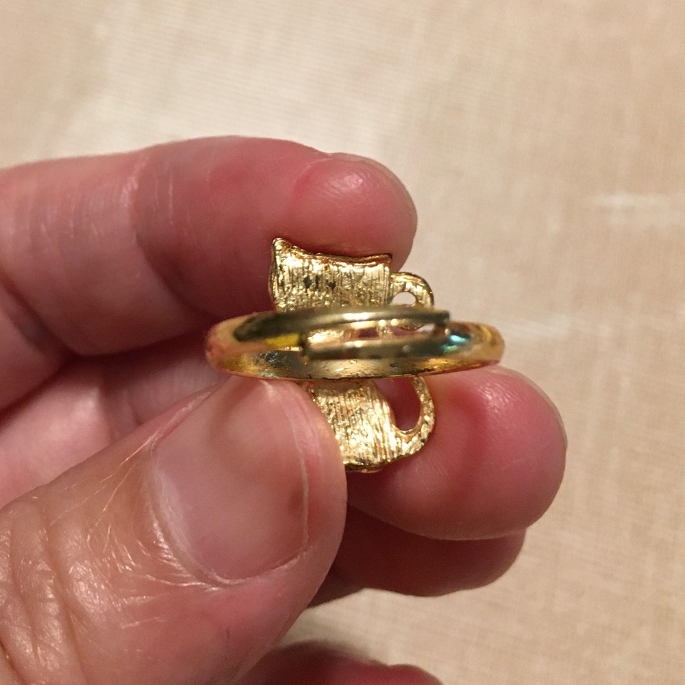Stretch Rhinestone Cat Ring - Picture 4 of 4